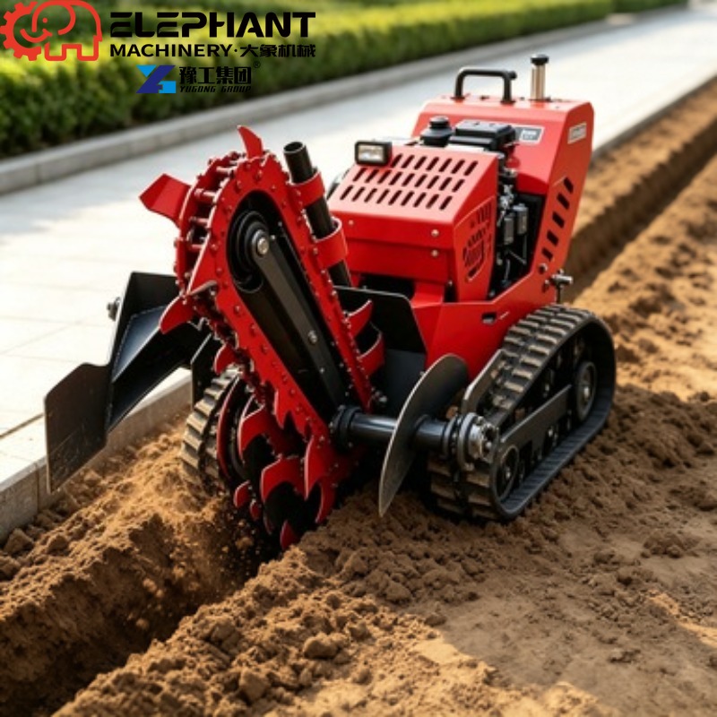 Heavy Equipment Trencher - حفارة خنادق مجنزرة، آلة حفر خنادق