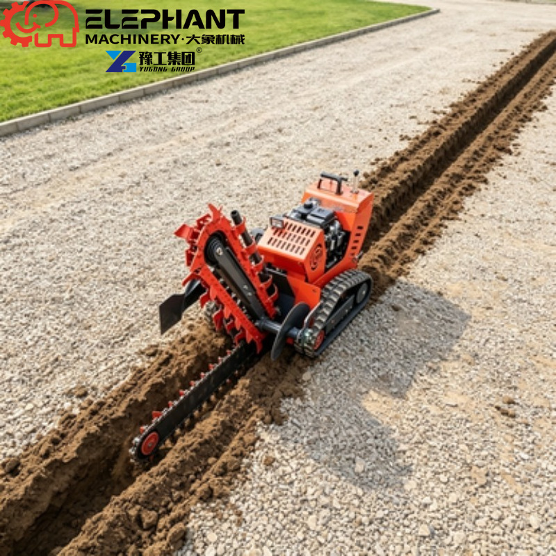 Heavy Equipment Trencher - حفارة خنادق مجنزرة، حفارة خنادق صغيرة